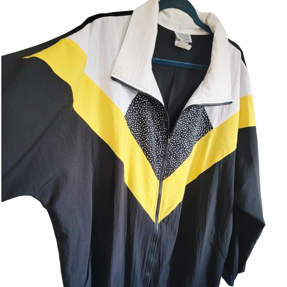 Susan Christopher Track Jacket Full Zip Color Block Y2K Vintage 2X‎ Colorblock
